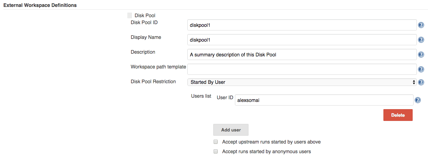 Disk Pool Restriction By User restriction by user
